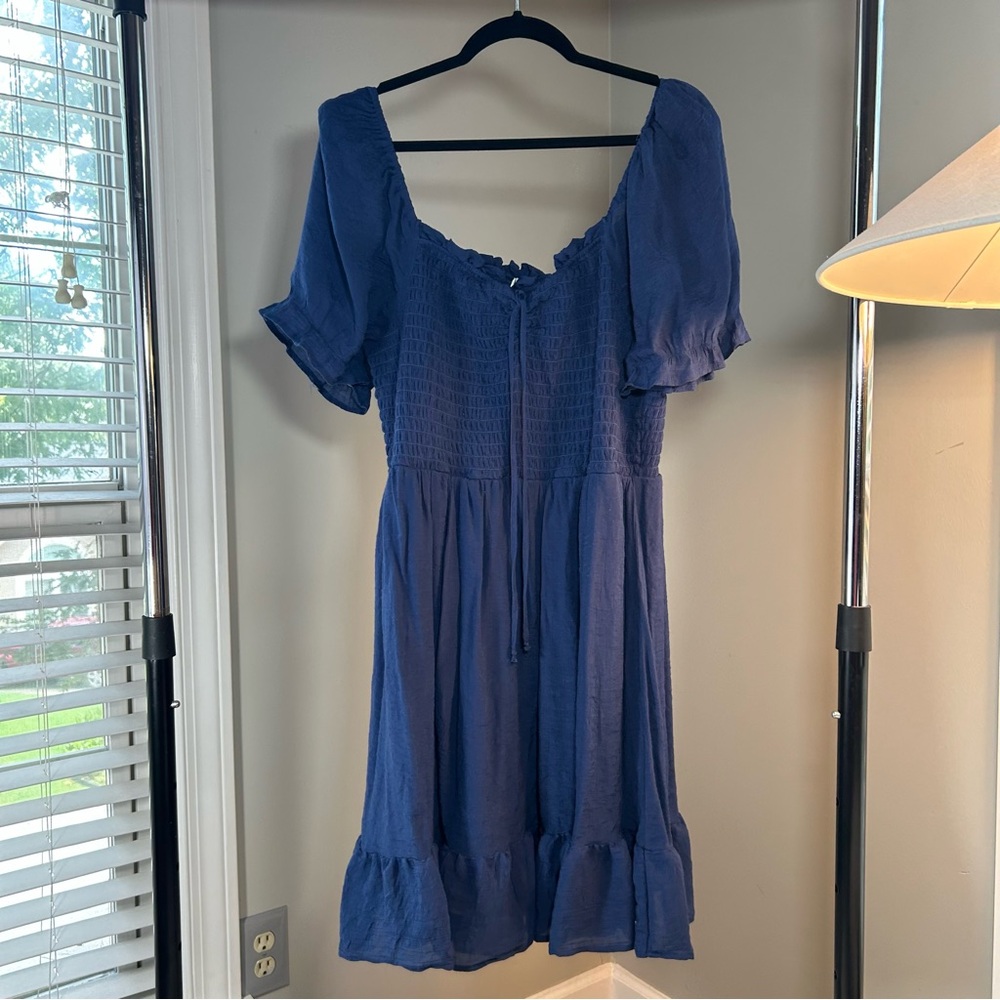 Blue Smocked Dress Size 3X ARULA Plus Size
